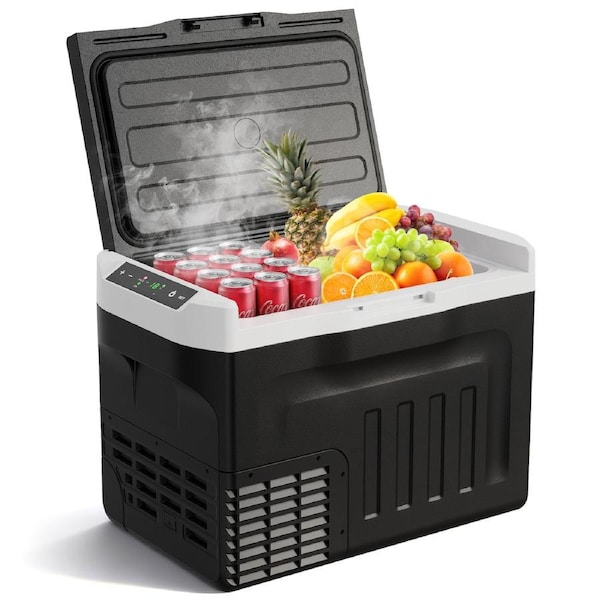 ADVWIN 28L Car Fridge, -20 Degrees Celsius-20 Degrees Celsius Portable Refrigerator 12/24V DC & 200-240V AC