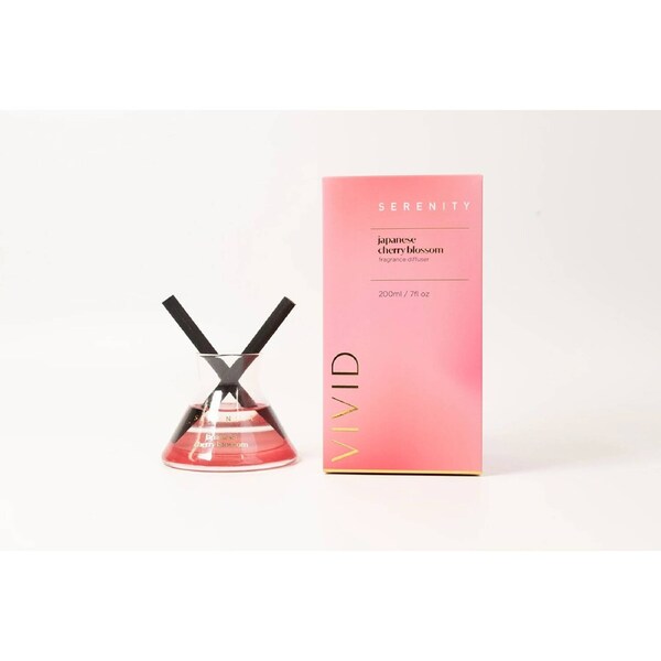 Serenity Vivid Japanese Cherry Blossom 200mL Reed Diffuser Wellness SVV200JC