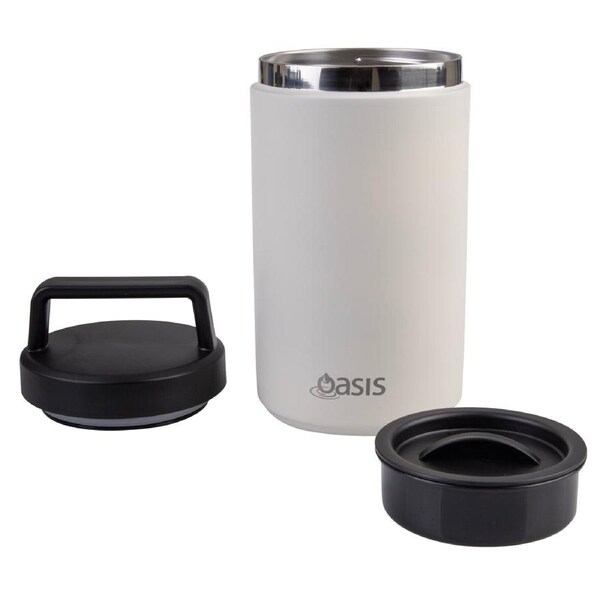 OASIS FOOD FLASK W/HANDLE ALABASTER 700ML S/S