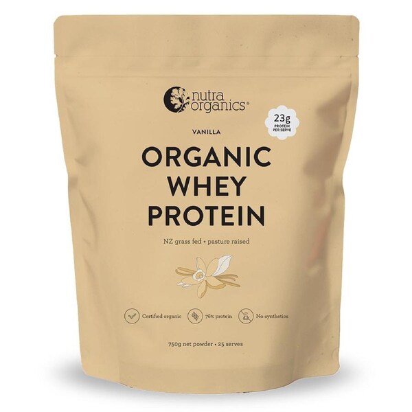 Nutra Naturals Organic Whey Protein Powder Vanilla 750g