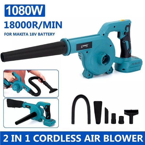 Cordless Garden Leaf Air Blower Suction Electric Vacuum Dust Tool For Makita18V