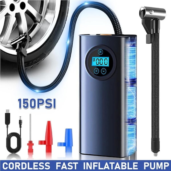 Car Tire Air Inflator Tyre Electric Pump Cordless Battery Rechargeable