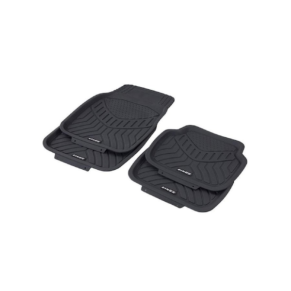 Kings Deep Dish Floor Mats (4 pack) - Universal Fit - Easy to Clean - Hard-Wearing PVC Construction