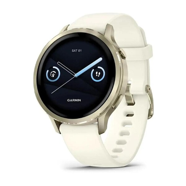 Garmin Venu 4 - 41mm - Lunar Gold with Bone Silicone Band