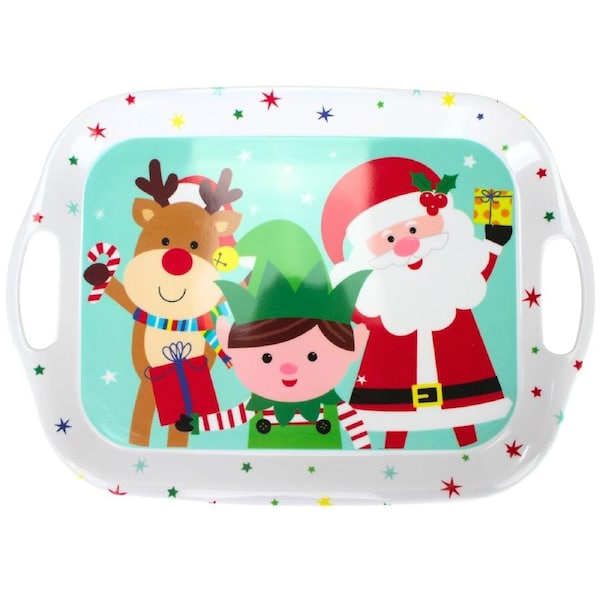 Santa's Friends Melamine Serving Tray