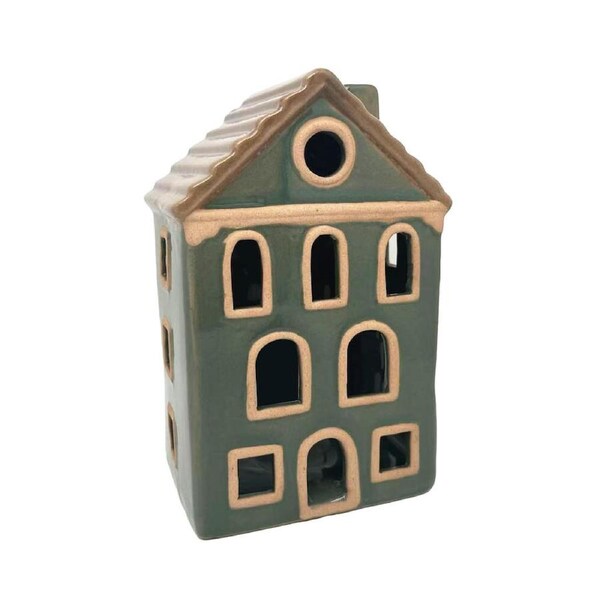 Ceramic Tealight House 15cm