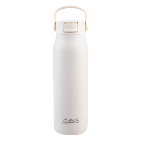 Oasis Ceramic Lined Stainless Steel Sorrento Sipper Bottle 900ml - Alabaster