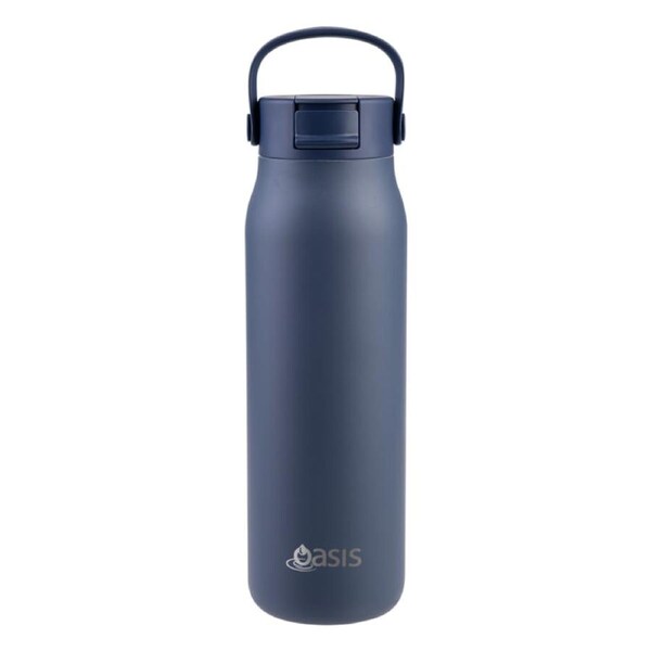 Oasis Ceramic Lined Stainless Steel Sorrento Sipper Bottle 900ml - Indigo
