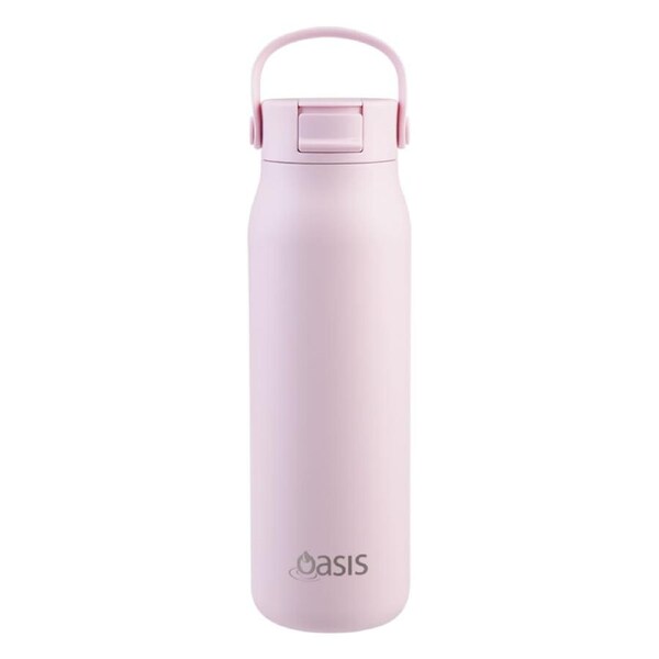 Oasis Ceramic Lined Stainless Steel Sorrento Sipper Bottle 900ml - Pink