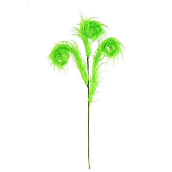 Furry Swirl Pick Green 63cm