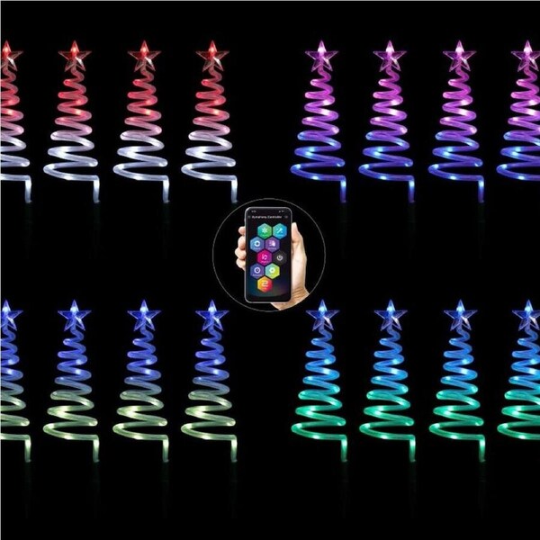 Lightshow LED Spiral Trees 4pc 150cm