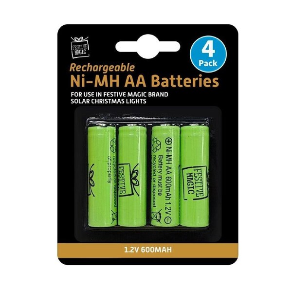 Solar Batteries AA Ni-Mh 4pk