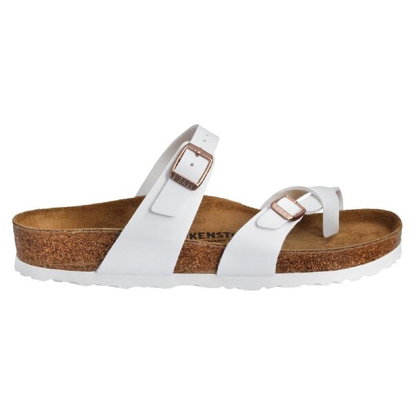 Birkenstock Unisex Mayari Birko-Flor Regular Fit Sandals White 39