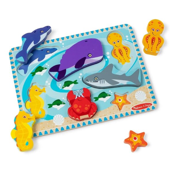 Melissa & Doug - Sea Life Chunky Puzzle 7pc