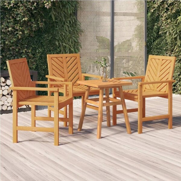 Garden Dining Chairs 3 pcs Solid Wood Acacia vidaXL