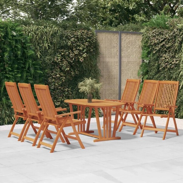 Folding Garden Chairs 6 pcs Solid Wood Eucalyptus vidaXL