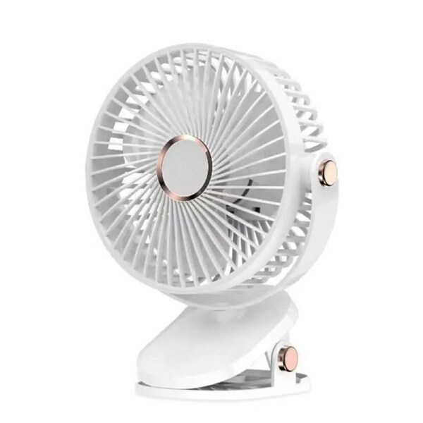 JOYBUY Silent Clip-On Mini Fan – Adjustable USB Cooling Fan for Desk or Stroller Use