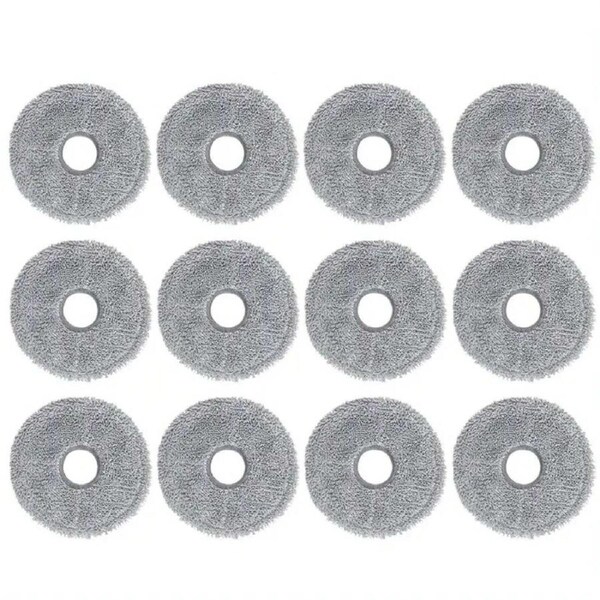 12x Mop Pads For Roborock Saros 10R & Z70 Series Robot Vacuum Cleaners