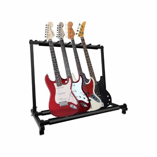 5-Guitar Metal Stand Rack with Foam Padding Display Storage Holder