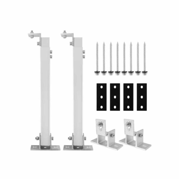 Adjustable Solar Panel Tilt Mount Brackets RV Flat Surface Mounting Kit - 2pcs