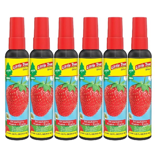 6PK Little Tree Pump Spray Car Air Freshener Fragrance 103ml Strawberry