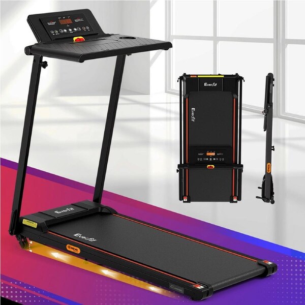 Everfit Incline Treadmill 42cm Belt 3 in 1 Foldable Walking Pad with Workstation APP Bluetooth