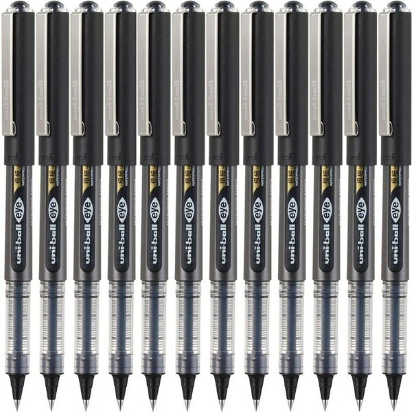 Uni-Ball UB150-038 Eye Liquid Ink Rollerball Pen Ultra Micro 0.38mm Black Box 12
