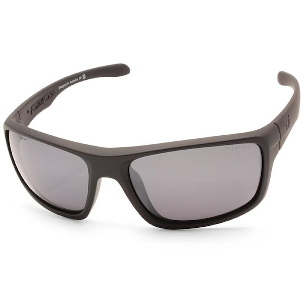 Dirty Dog Axle Satin Black/Grey-Silver Mirror Polarised Unisex Sunglasses