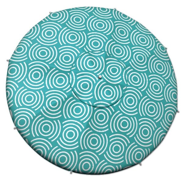 Mirage Outdoor Beach Canopy Umbrella w/ Carry Bag 2.4m Aqua Blue