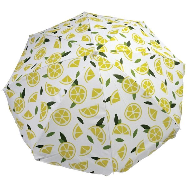 Mirage Outdoor Beach Canopy Umbrella w/ Carry Bag 1.8m Lemons