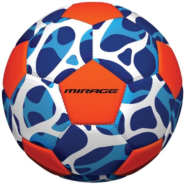 Mirage Neoprene Soccer Ball Kids Outdoor Water Toy Blue/Orange