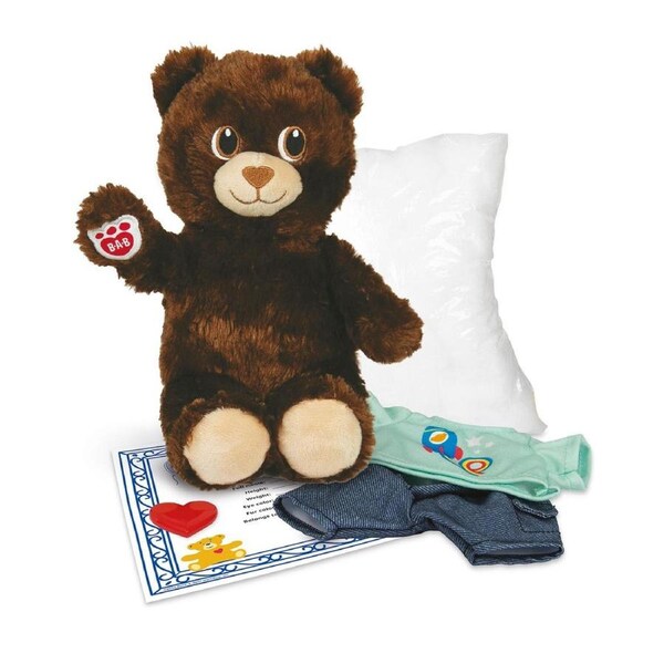 Casdon Build-A-Bear Workshop Furtastic Bear and Outfit (Dark Brown + Rocket) Plush