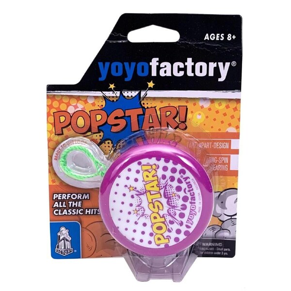YoYo Factory Spinstar Popstar Yo-yo (Designs may vary)
