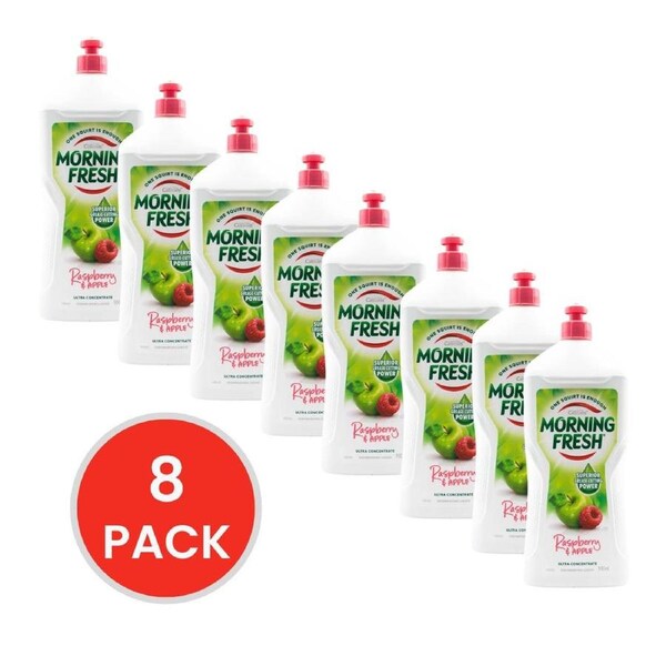 Morning Fresh Dishwashing Liquid Raspberry Crisp Apple 900mL (8 Pack)