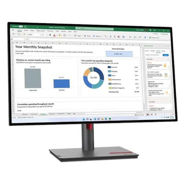[63A2GAR1AU] Lenovo ThinkVision P27Q-30 27" 75Hz QHD IPS Monitor