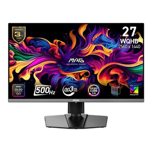 [MAG 272QP QD-OLED X50] MSI 27" WQHD 500Hz Gaming Monitor