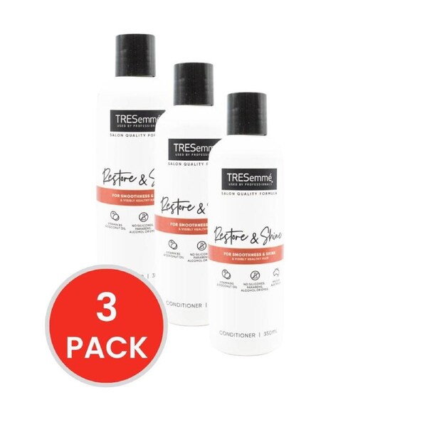 Tresemme Restore & Shine Conditioner Vit B5 & Coconut Oil 350mL (3 Pack)