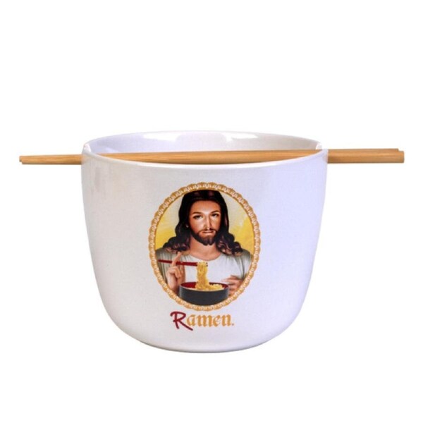 Noodle Bowl W/Chopsticks Jesus