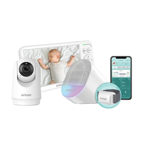 Oricom OBHGPLUS Guardian Plus Wearable Baby Sleep Tracker and SC640 Video Monitor (GPLUSVPSC640)