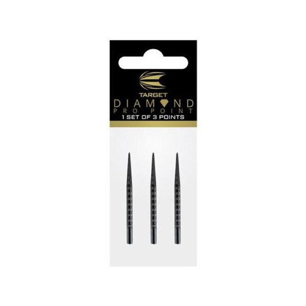 3pc Target Diamond Pro Dart Point Replacement Spare Tip 32mm Black