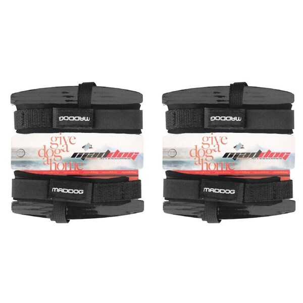 2PK Maddog Bodyboarding Fin Savers Accessory w/ Ankle Strap Black
