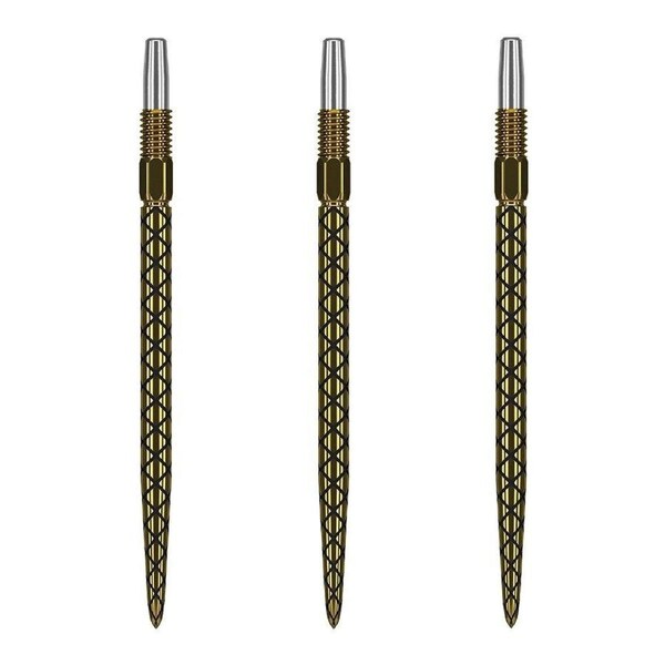 3pc Target Swiss Diamond Pro Dart Point Replacement Spare Tip 30mm Gold