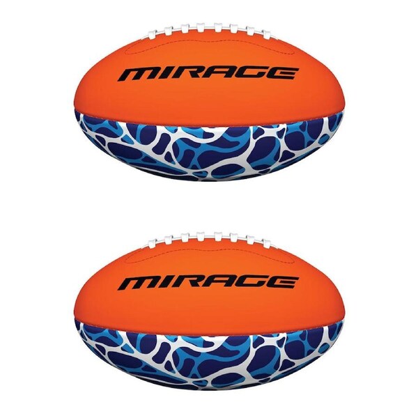 2PK Mirage Neoprene Footy Ball Kids Outdoor Water Toy Blue/Orange