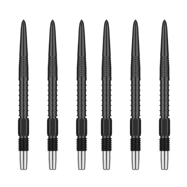 2x 3pc Target Swiss FireDart Point Black Dart Replacement Spare Tip 40mm