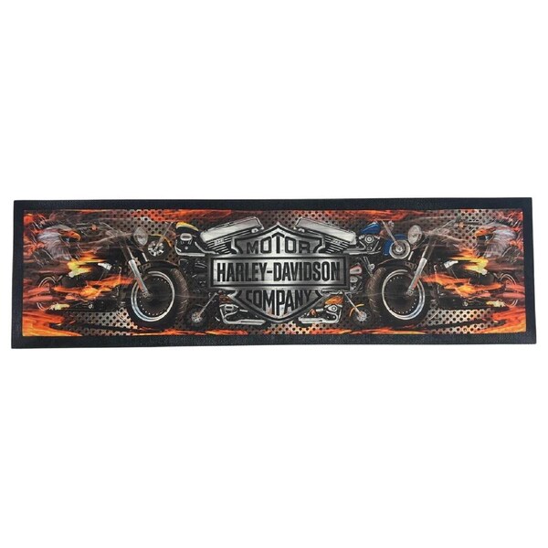 Harley Davidson Motorcycles Bar Runner Mat Motor Company