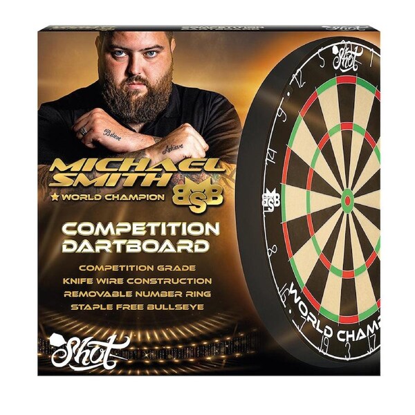 Shot Darts Official Michael Smith Competition Dartboard