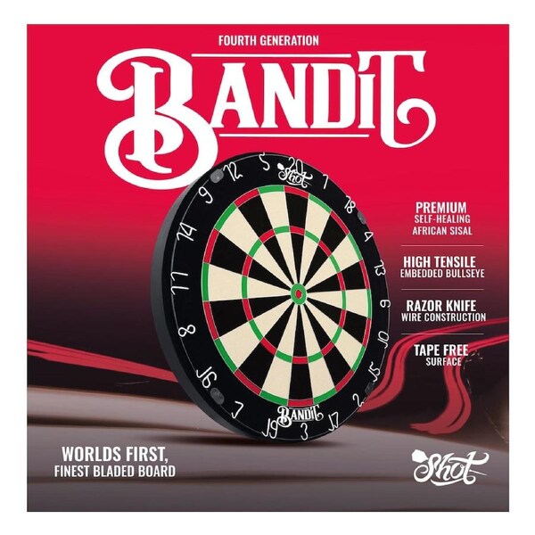 Shot Darts Bandit Gen 4 Bristle Self Healing Dartboard
