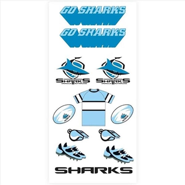 NRL - Cronulla Sharks Tattoo Sheet