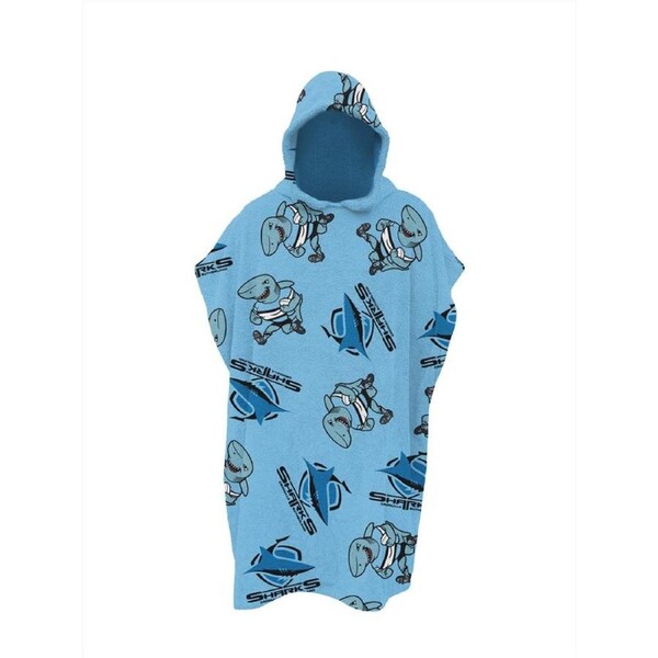 NRL - Cronulla Sharks Youth Hooded Beach Towel