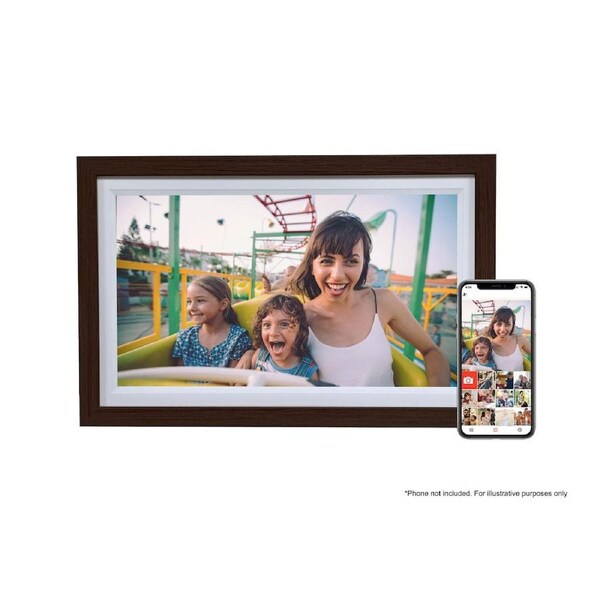 FireFly Frameo 15.6" Wi-Fi Digital Photo Frame - Dark Wood